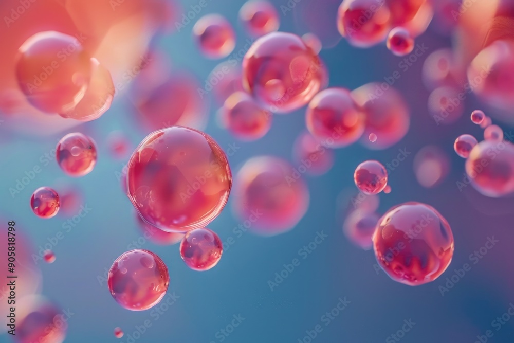 Poster a cluster of bubbles suspended in mid-air, each one containing a tiny amount of liquid