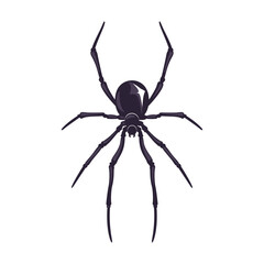 Vector Spider Cartoon Retro Style Illustration Isolated