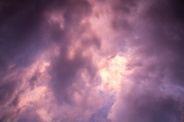 sky with fluffy clouds