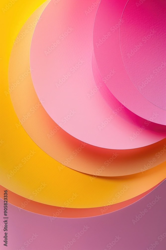 Poster a detailed view of a collection of paper circles