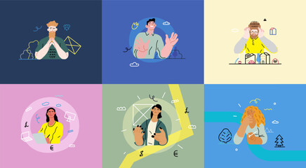 Creative Workspace: Video Conference, modern flat vector concept illustration of person engaging in virtual business meeting Connectivity, collaboration, digital interaction, remote work, productivity