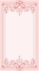 Simple Pink Frame with Clean Design and White Background