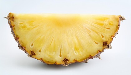 a slice of pineapple on a white background