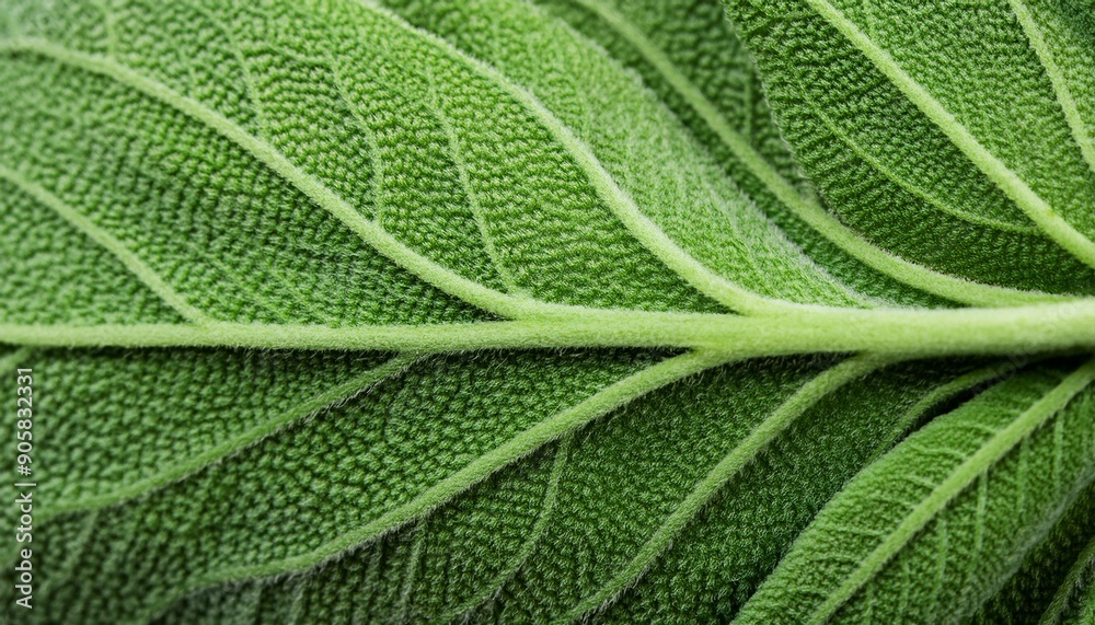 Wall mural close up a herb sage leaf abstract texture background