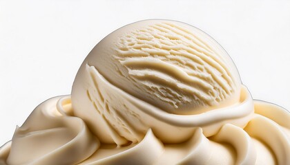 vanilla ice cream texture and ball