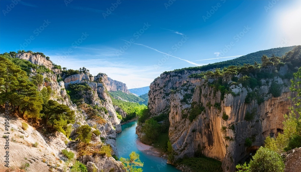 Poster gorges de daluis gorges in the provence alpes cote d azur region france