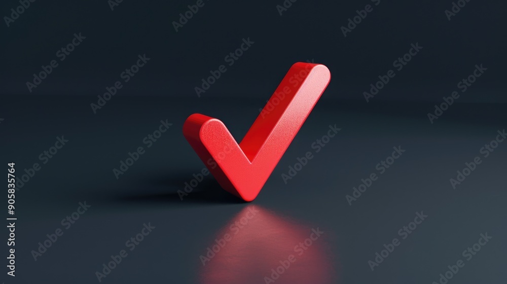 Poster A bold, red shape forms a 'V' on a dark background, perfect for highlighting something important or adding a pop of color to your design