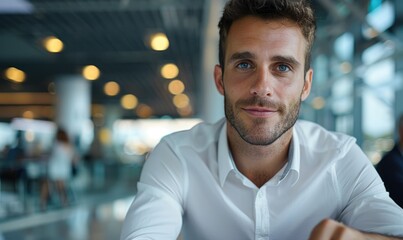 Young 30-Year-Old Entrepreneur Traveling for Business Success, Millionaire Ambition Theme