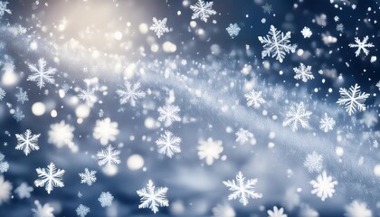 Fototapeta premium glistening snow shower striking 3d illustration showcasing falling holiday snowflakes