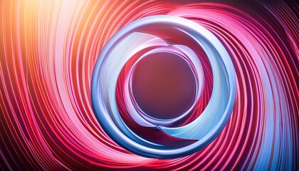 abstract circle line pattern spin blue pink light is