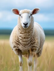 Obraz premium sheep isolated on summer background