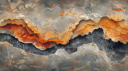 Naklejka premium the process, Photocollage Satellite Imagery, Vintage, Saturated.generative ai
