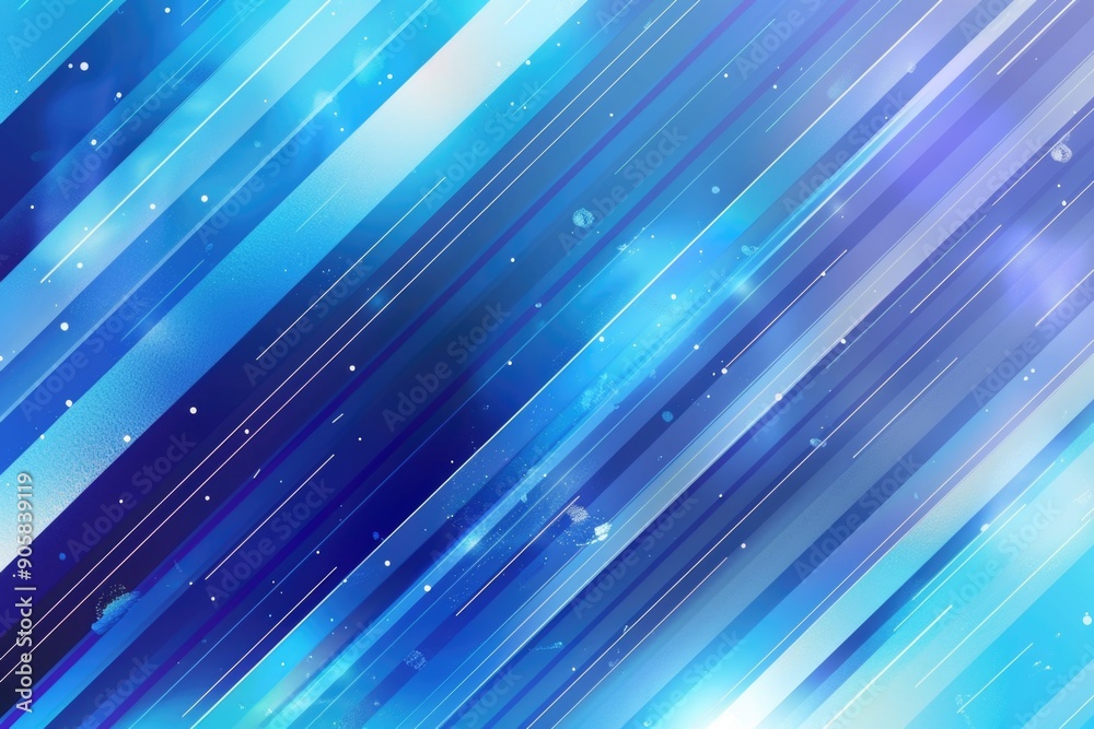 Poster a blue and white striped pattern with stars on a dark blue background, suitable for use in astronomy