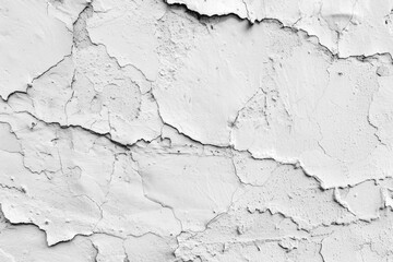 Obraz premium A close-up shot of a cracked concrete wall in monochrome tones, with cracks and fissures visible