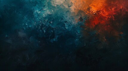 Abstract Blue and Orange Painting