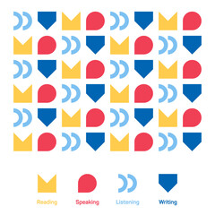 Colorful Language Shapes Pattern