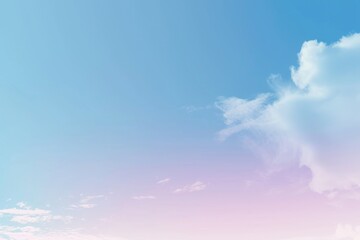 Obraz premium A plane soaring through a clear blue sky with fluffy white clouds, perfect for travel or aviation themes