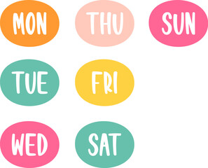 School Weekly Schedule Stickers