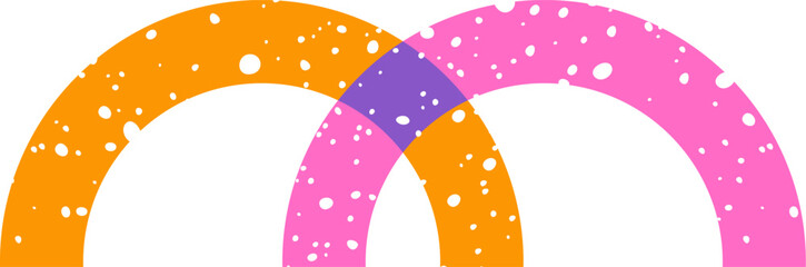 Geometric Arches Risograph Effect