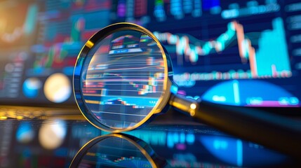 Magnifying Glass on Financial Chart