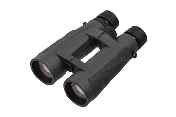 Modern binoculars. An optical instrument for observation at long distances. Isolate on a white back.