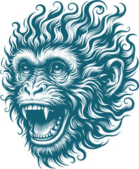 monkey tattoo vector