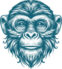 monkey tattoo vector