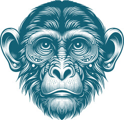 monkey tattoo vector