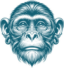 monkey tattoo vector