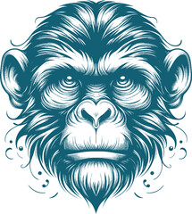monkey tattoo vector