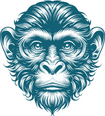 monkey tattoo vector