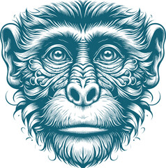 monkey tattoo vector