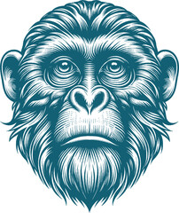 monkey tattoo vector