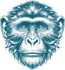 monkey tattoo vector
