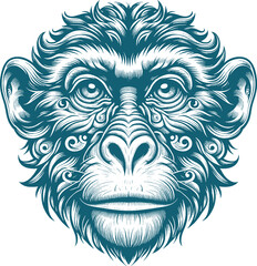 monkey tattoo vector