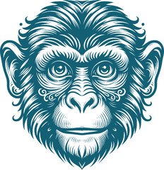 monkey tattoo vector