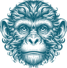 monkey tattoo vector
