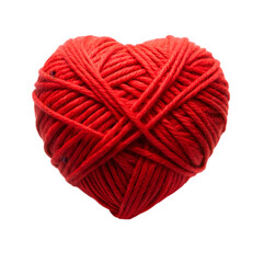 red heart shaped wool yarn
