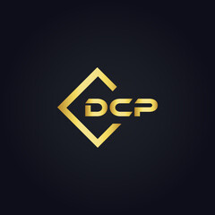 DCP logo. D C P design. White DCP letter. DCP, D C P letter logo design. D C P letter logo design in GOLD, GOLDEN LOGO, THREE, style. letter logo set in one artboard. D C P letter logo vector design.