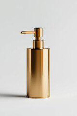 Fototapeta premium Image of golden hair and body wash dispenser