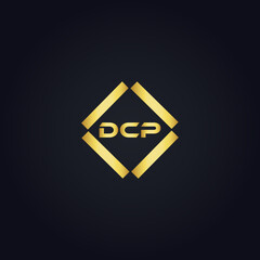 DCP logo. D C P design. White DCP letter. DCP, D C P letter logo design. D C P letter logo design in GOLD, GOLDEN LOGO, THREE, style. letter logo set in one artboard. D C P letter logo vector design.