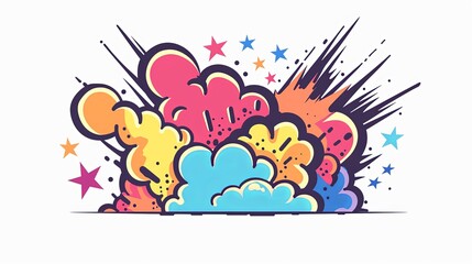 Colorful Cartoon Explosion