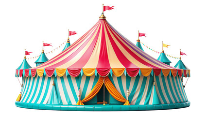 Circus Tent on Transparent Background. Perfect for Event and Entertainment Graphics
