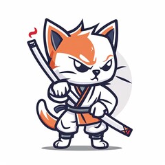 Cute Cat Martial Arts Fighter