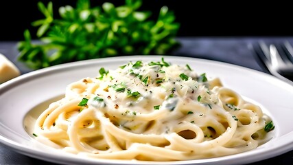 Delicious Spaghetti with Creamy Sauce