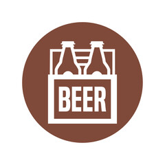 Isolated beer icon sticker Vector