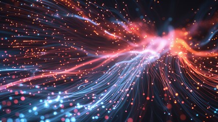 Fototapeta premium Abstract Light Trails - A Cosmic Dance of Colors