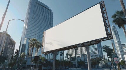 Blank Billboard Mockup in Urban Setting.