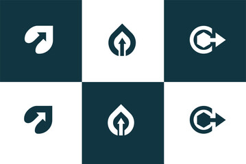 Minimal Awesome Trendy Arrow Icon Design Template, Abstract business logo icon design template with arrow