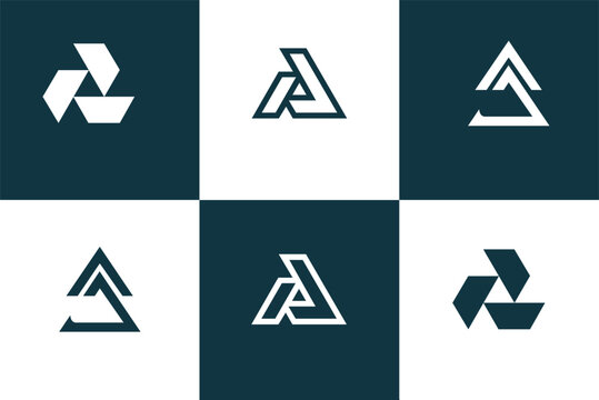 Set of abstract geometry symbol vector elements template, abstract and geometric shapes and symbols.